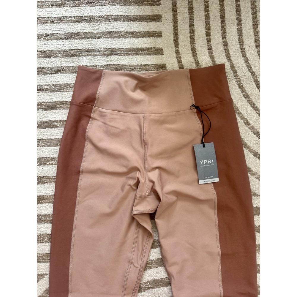 Abercrombie YPB‎ Leggings NWT XL Sculpt LUX Curve Love 7/8 Mauve Colorblock - Picture 3 of 6